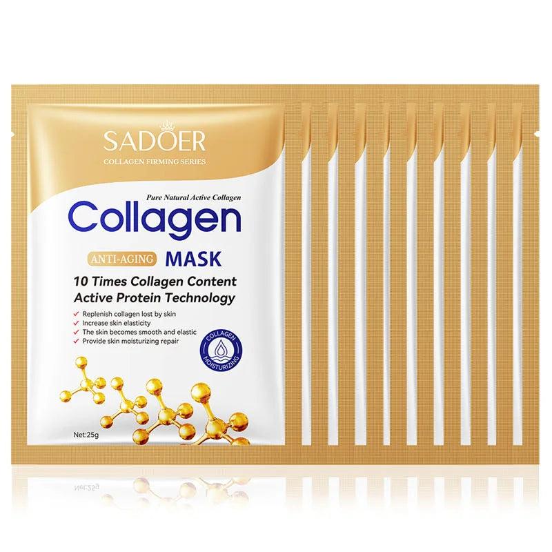 Collagen Gesichtsmaske – Anti-Aging & Feuchtigkeitsspendend | 10 Stück
