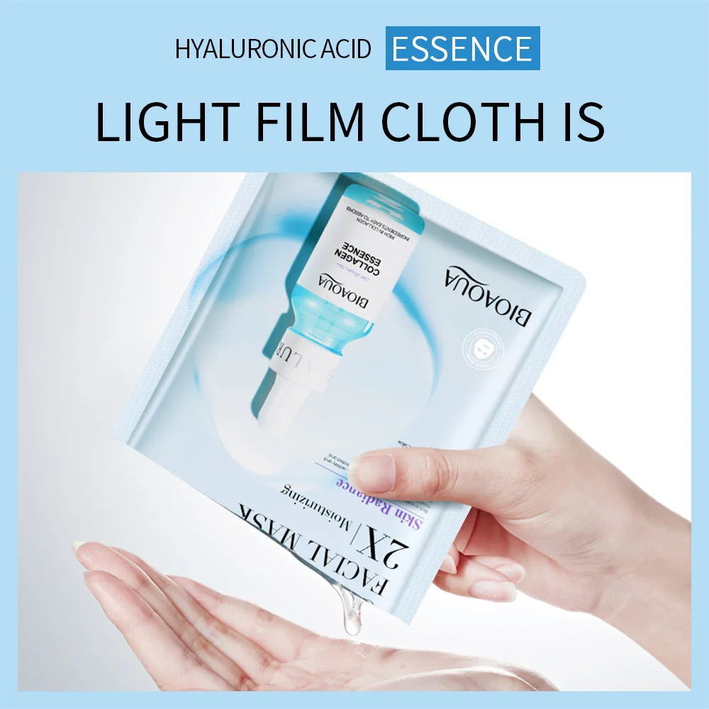 BIOAQUA Centella Collagen Gesichtsmaske – Feuchtigkeit & Strahlende Haut | 4/8/12 Stück
