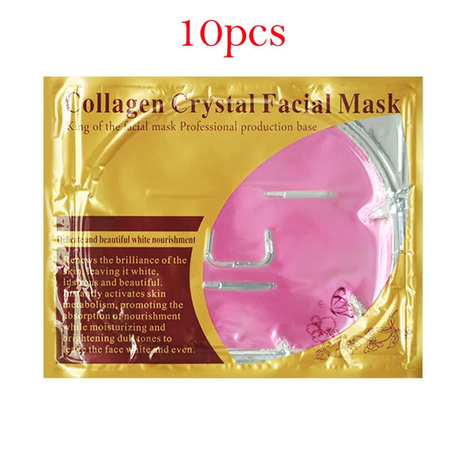 Gold Collagen Crystal Gesichtsmaske – Anti-Aging & Tiefenpflege | 10 Stück