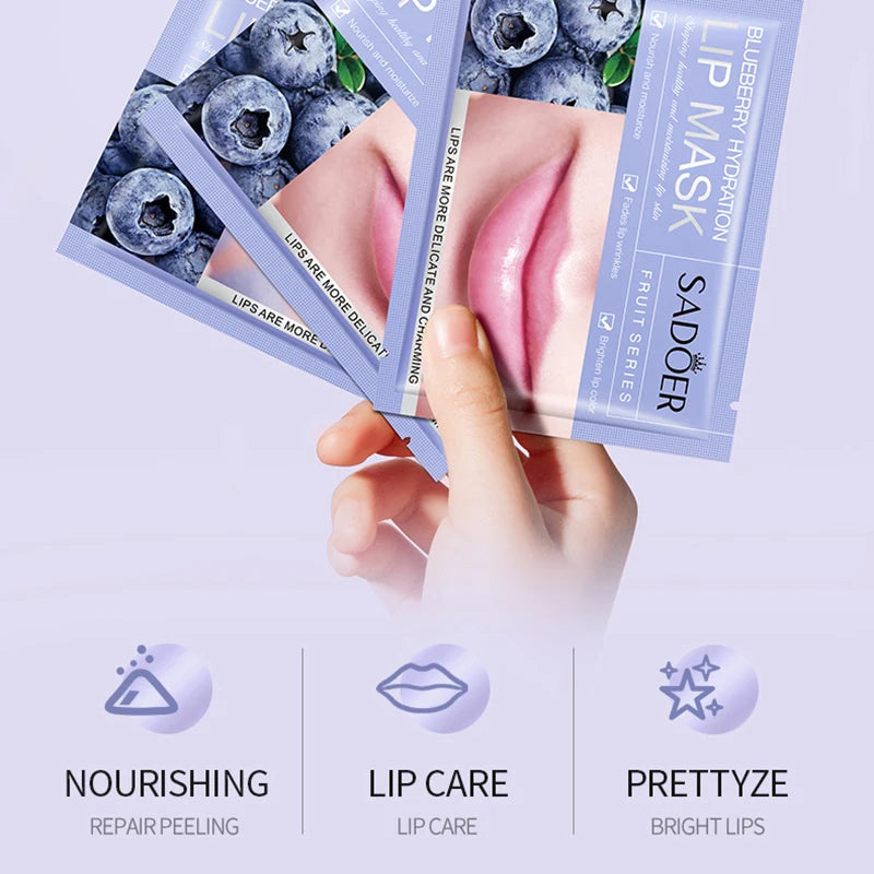 30pcs Fruits Lip Mask Moisturizing Nourishing Collagen Lip Patches Plump Lips Beauty Skincare Lips Pads Lipmask Skin Care