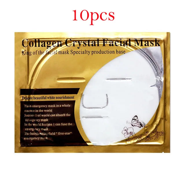 Gold Collagen Crystal Gesichtsmaske – Anti-Aging & Tiefenpflege | 10 Stück
