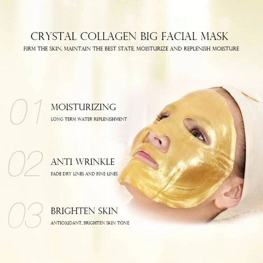 Gold Collagen Crystal Gesichtsmaske – Anti-Aging & Tiefenpflege | 10 Stück