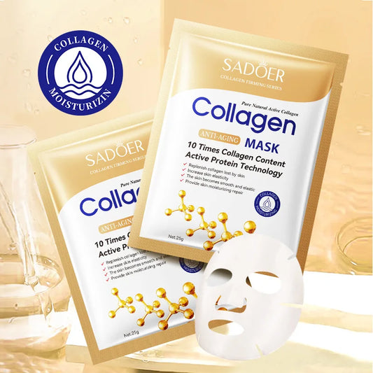 Collagen Gesichtsmaske – Anti-Aging & Feuchtigkeitsspendend | 10 Stück
