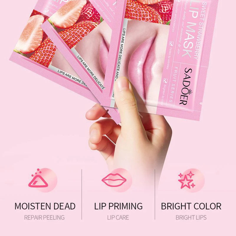 30pcs Fruits Lip Mask Moisturizing Nourishing Collagen Lip Patches Plump Lips Beauty Skincare Lips Pads Lipmask Skin Care