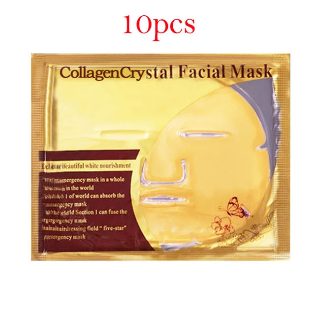 Gold Collagen Crystal Gesichtsmaske – Anti-Aging & Tiefenpflege | 10 Stück